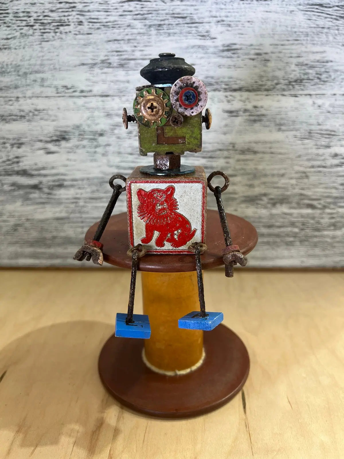 Stitching Buddies - Puffy St. Simon by Junkyard Bots Colorado Cross Stitcher