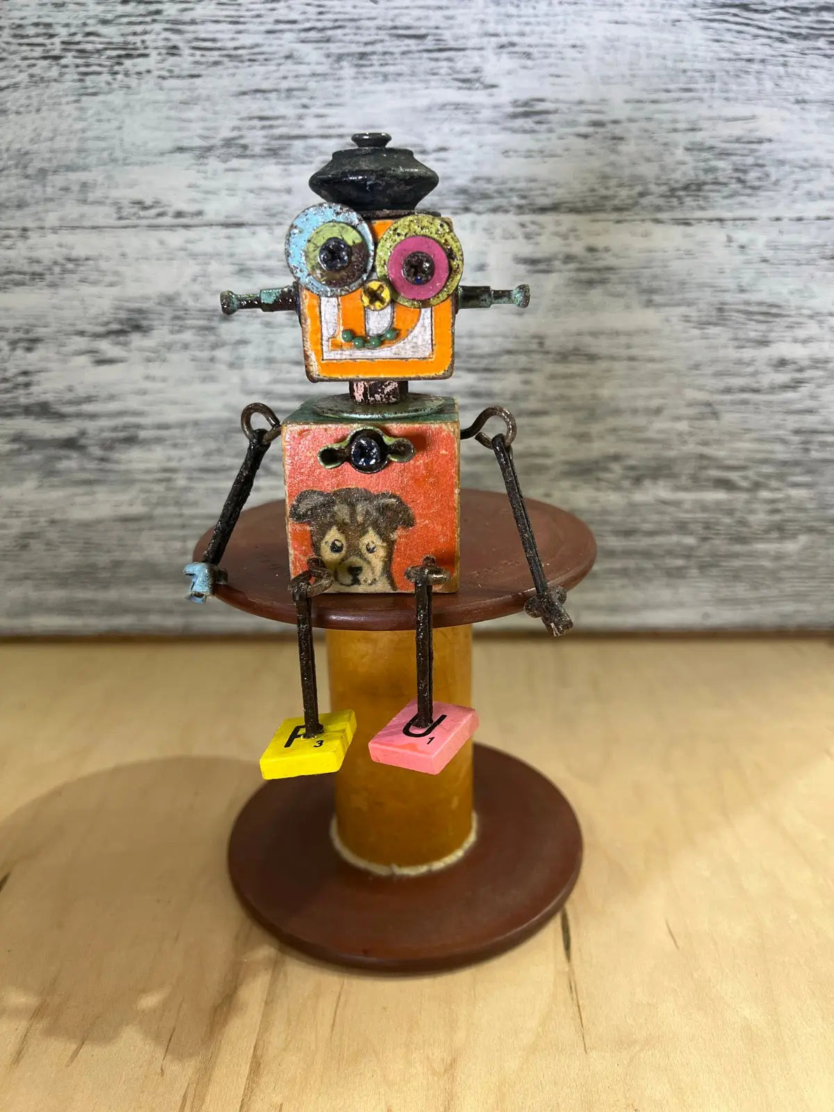 Stitching Buddies - Spotty McIntyre by Junkyard Bots Colorado Cross Stitcher