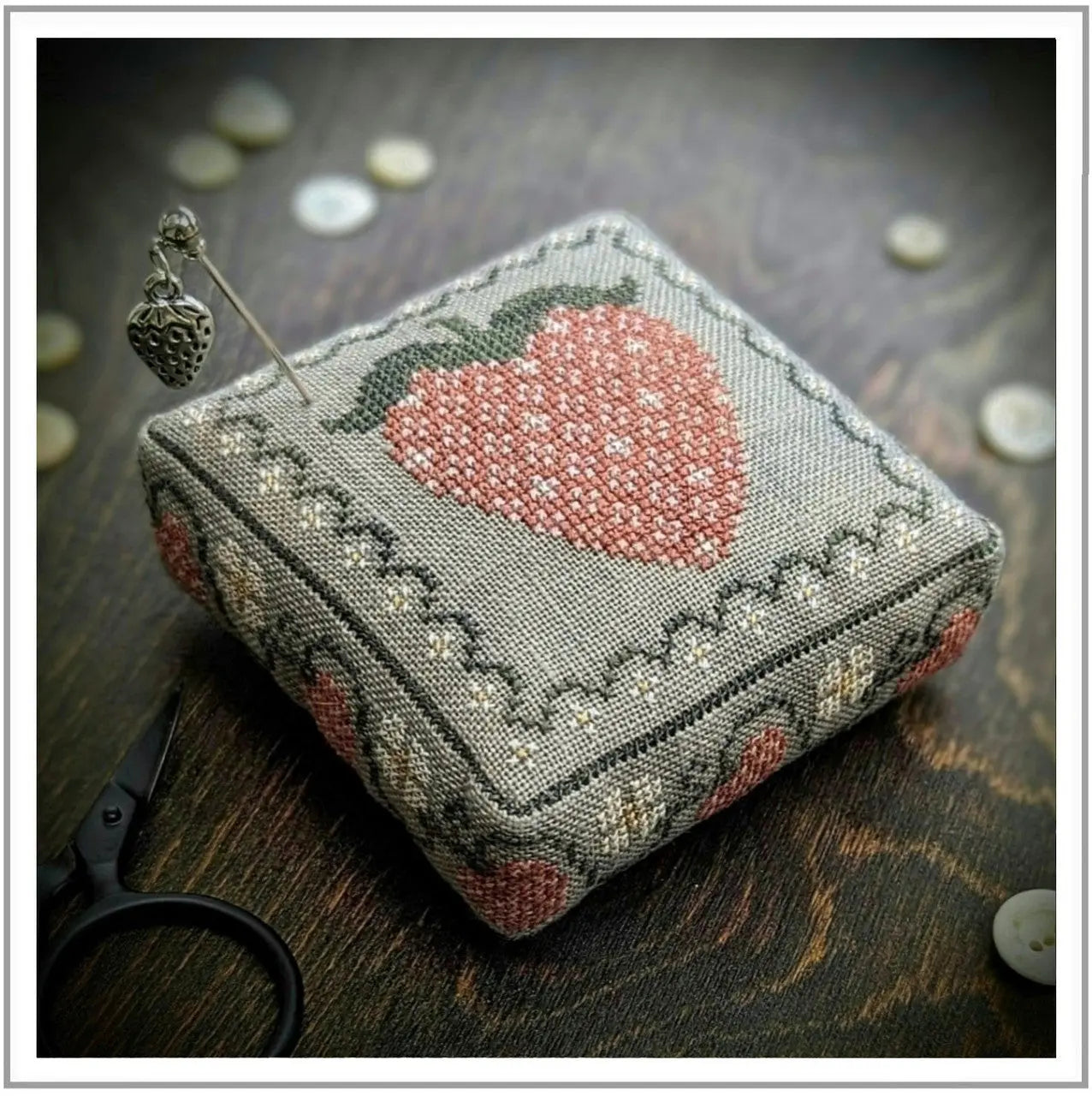 Strawberry Pin Cushion by Whilst Iris Naps Whilst Iris Naps