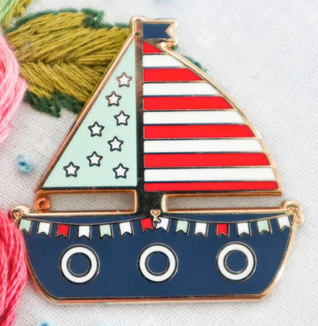 Summer Sailboat Needle Minder by Flamingo Toes Flamingo Toes