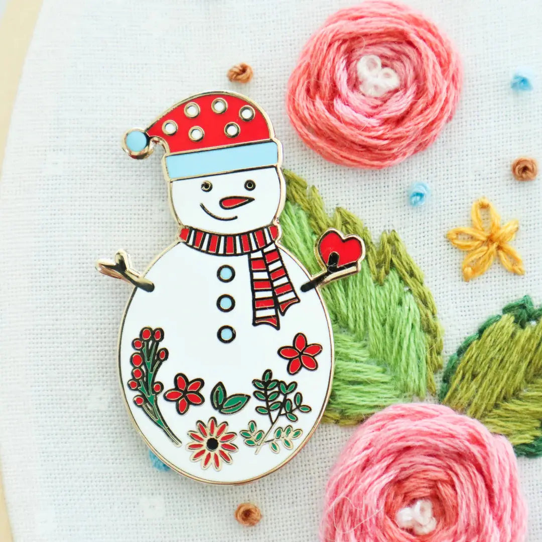 Sweet Snowman Needle Minder by Flamingo Toes Flamingo Toes