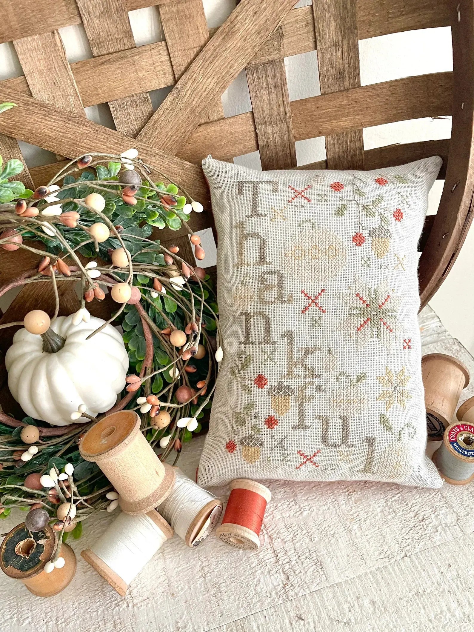 Thankful by Emily Call Stitching Emily Call Stitching