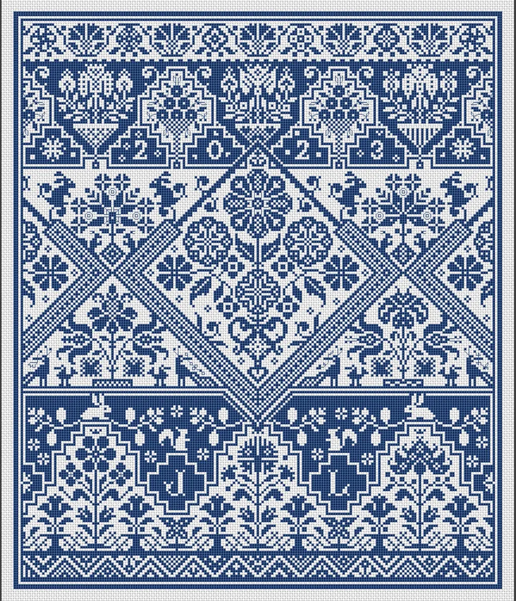 The Lady Garden by Long Dog Samplers Long Dog Samplers