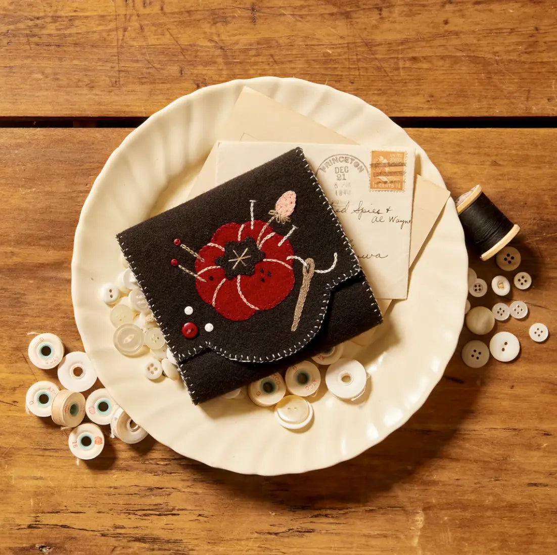 Tomato Sewing Needlekeep Wool Applique by Buttermilk Basin Buttermilk Basin