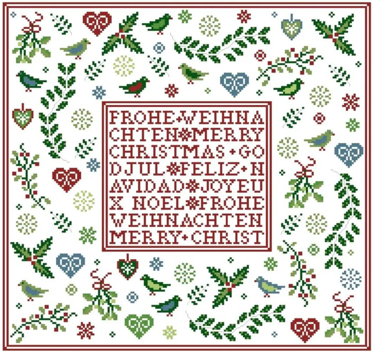 Unterm Mistelzweig by Historische Stickmuster Historische Stickmuster