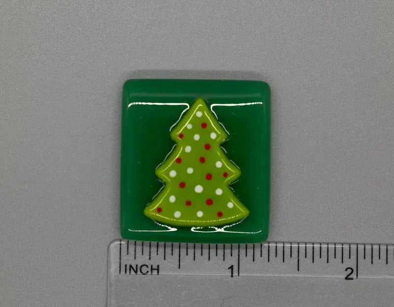Needle Minder Tree with Red/White by Beau Verre Art Beau Verre Art