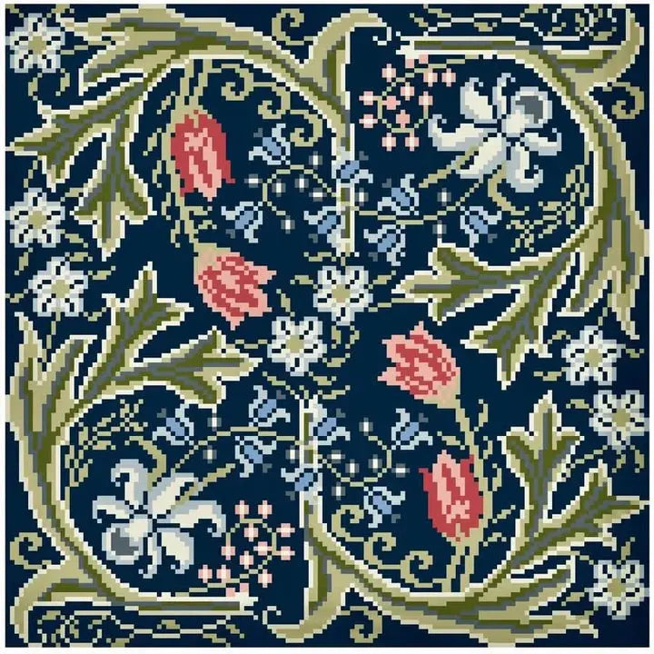 William Morris by Historische Stickmuster Historische Stickmuster