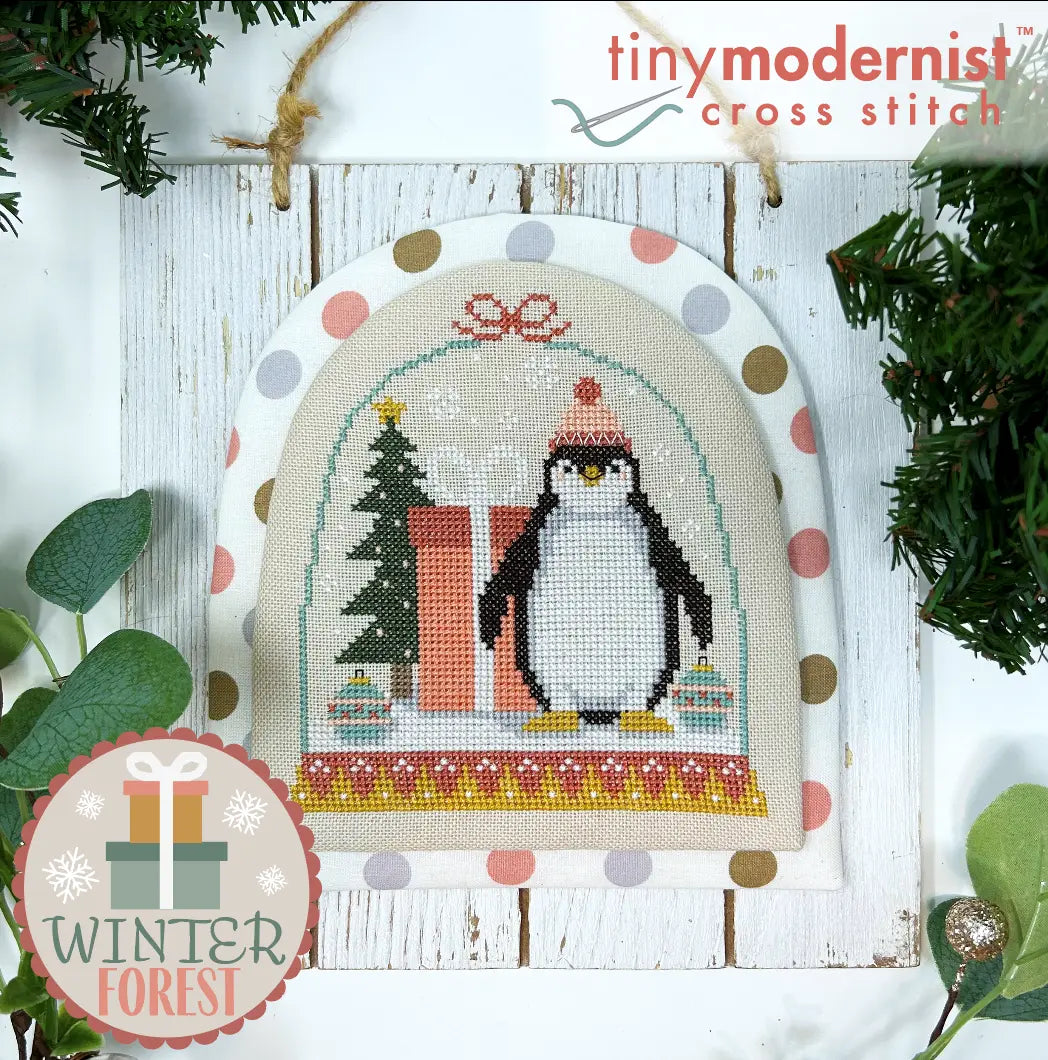 Winter Forest Snowglobe 1 - Penguin by Tiny Modernist Tiny Modernist