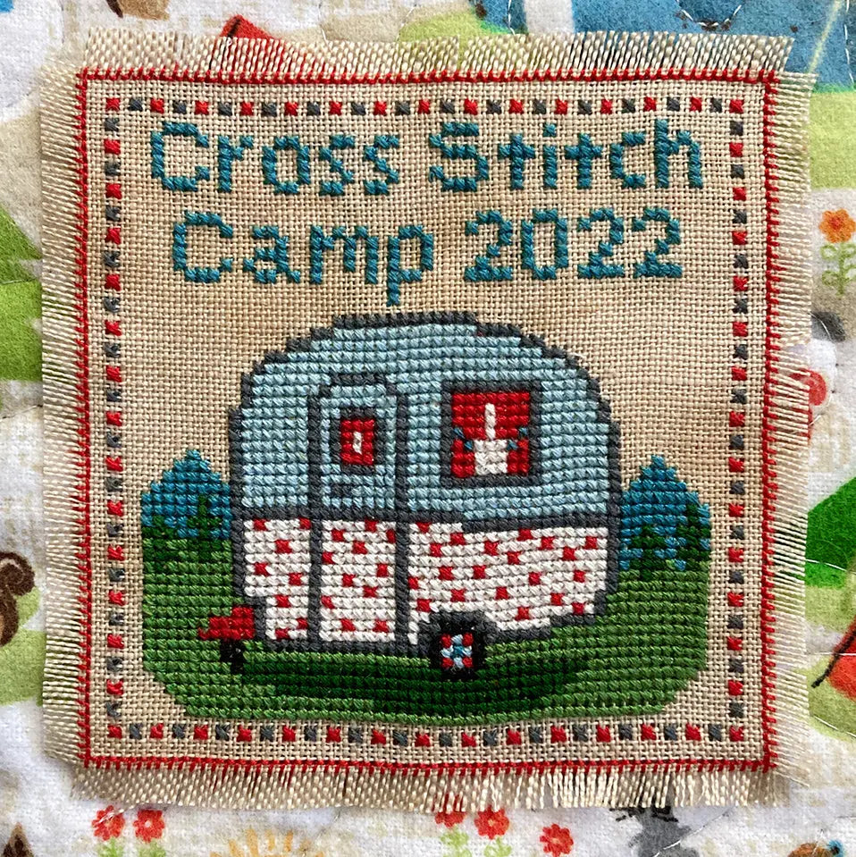2022 Summer Cross Stitch Camp Badge Colorado Cross Stitcher