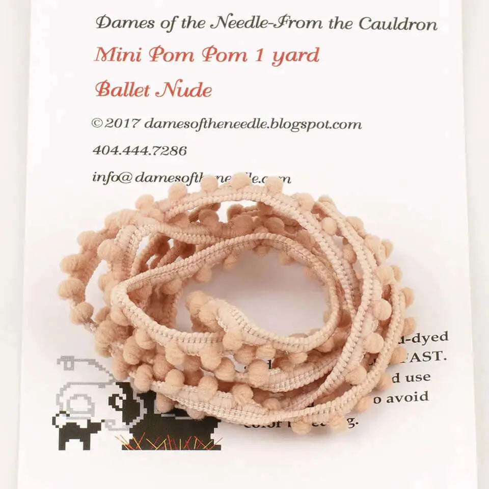 Ballet Nude Pom Pom Trim by Dames of the Needle Dames of the Needle