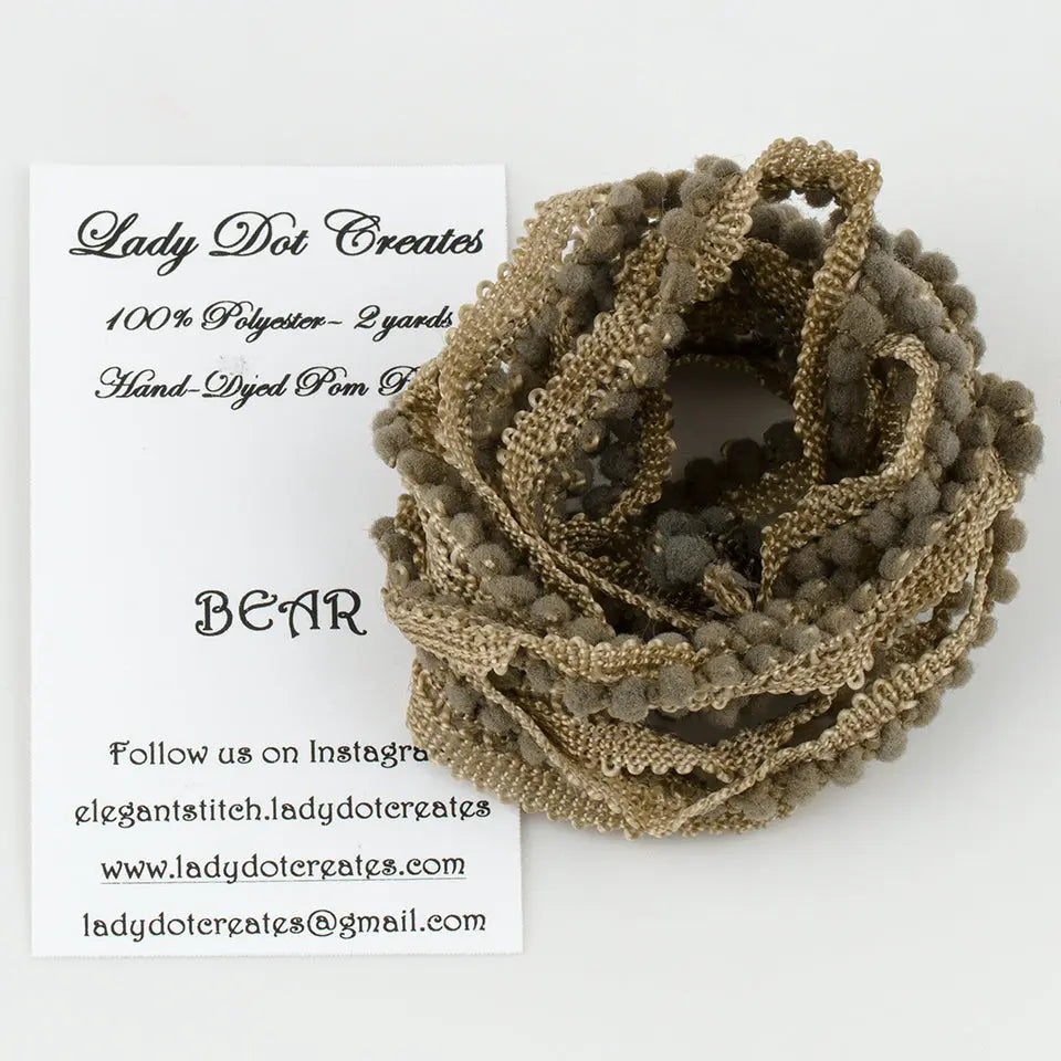 Bear Pom Pom Trim by Lady Dot Creates Lady Dot Creates