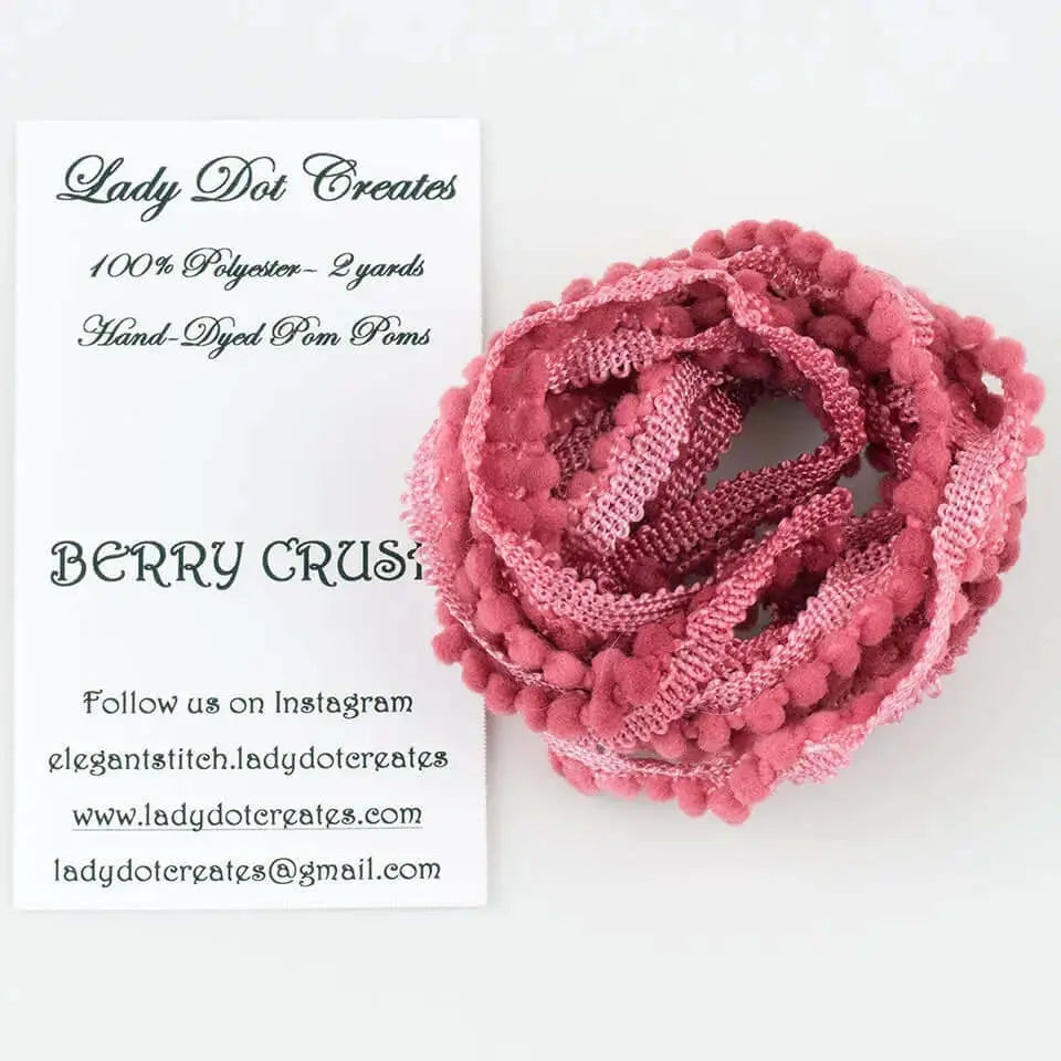 Berry Crush Pom Pom Trim by Lady Dot Creates Lady Dot Creates
