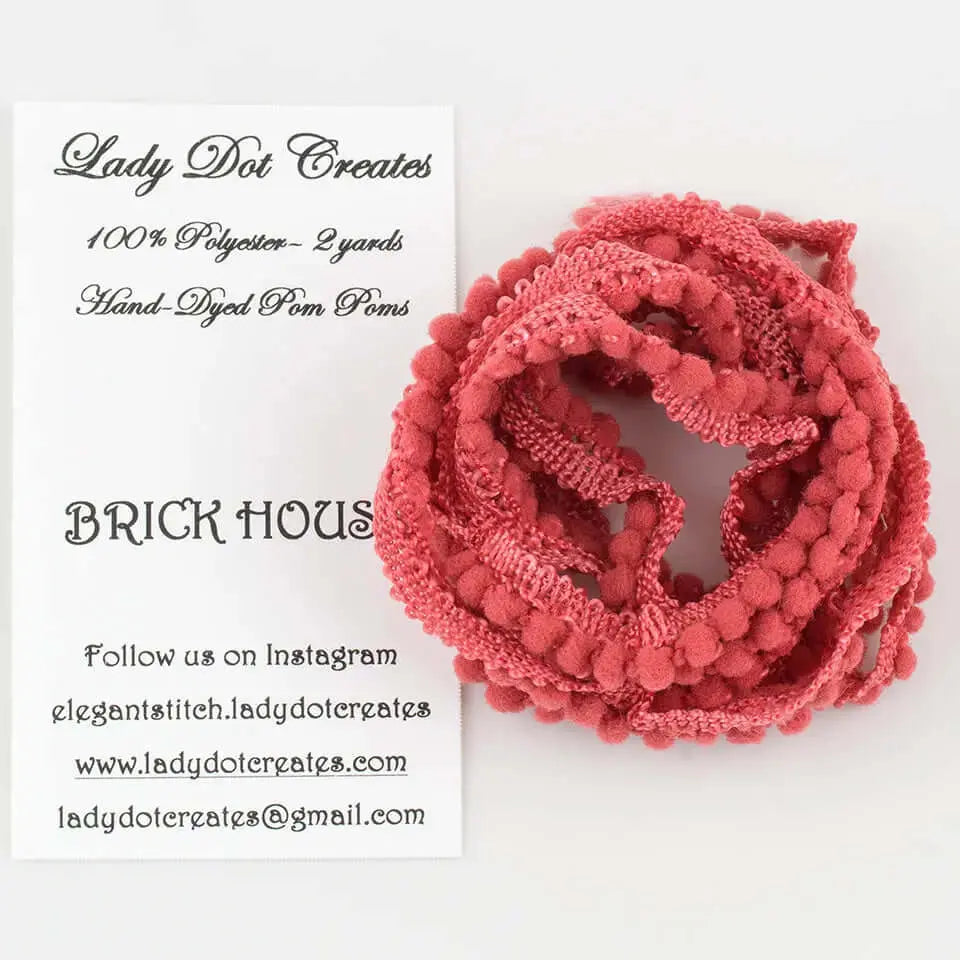 Brick House Pom Pom Trim by Lady Dot Creates Lady Dot Creates