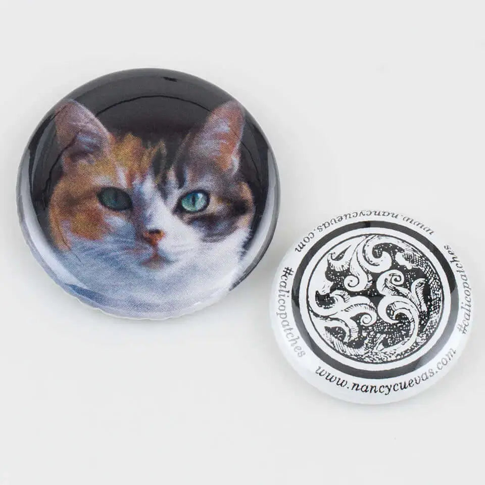 Calico Cat Needleminder Face by Nancy Cuevas Nancy Cuevas