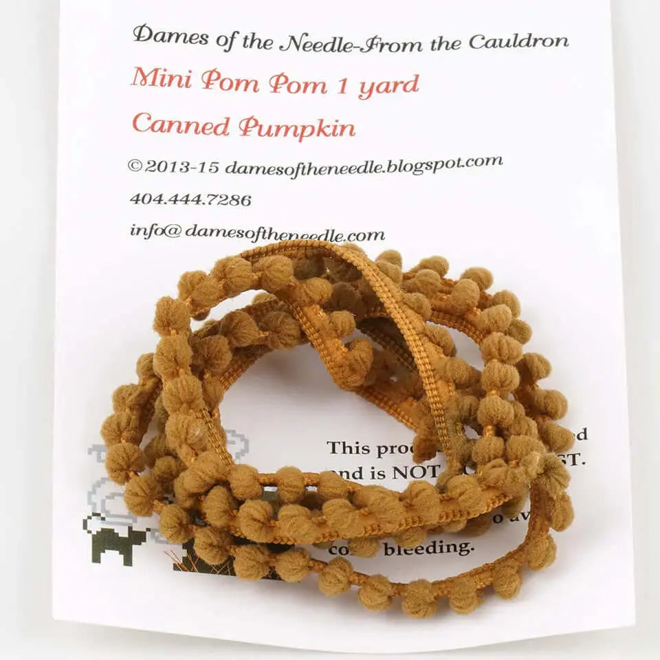 Canned Pumpkin Pom Pom Trim by Dames of the Needle Dames of the Needle