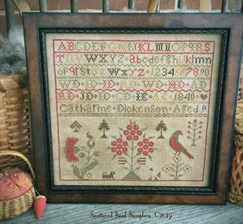 Catharine Dickenson 1840 by Scattered Seed Samplers Scattered Seed Samplers