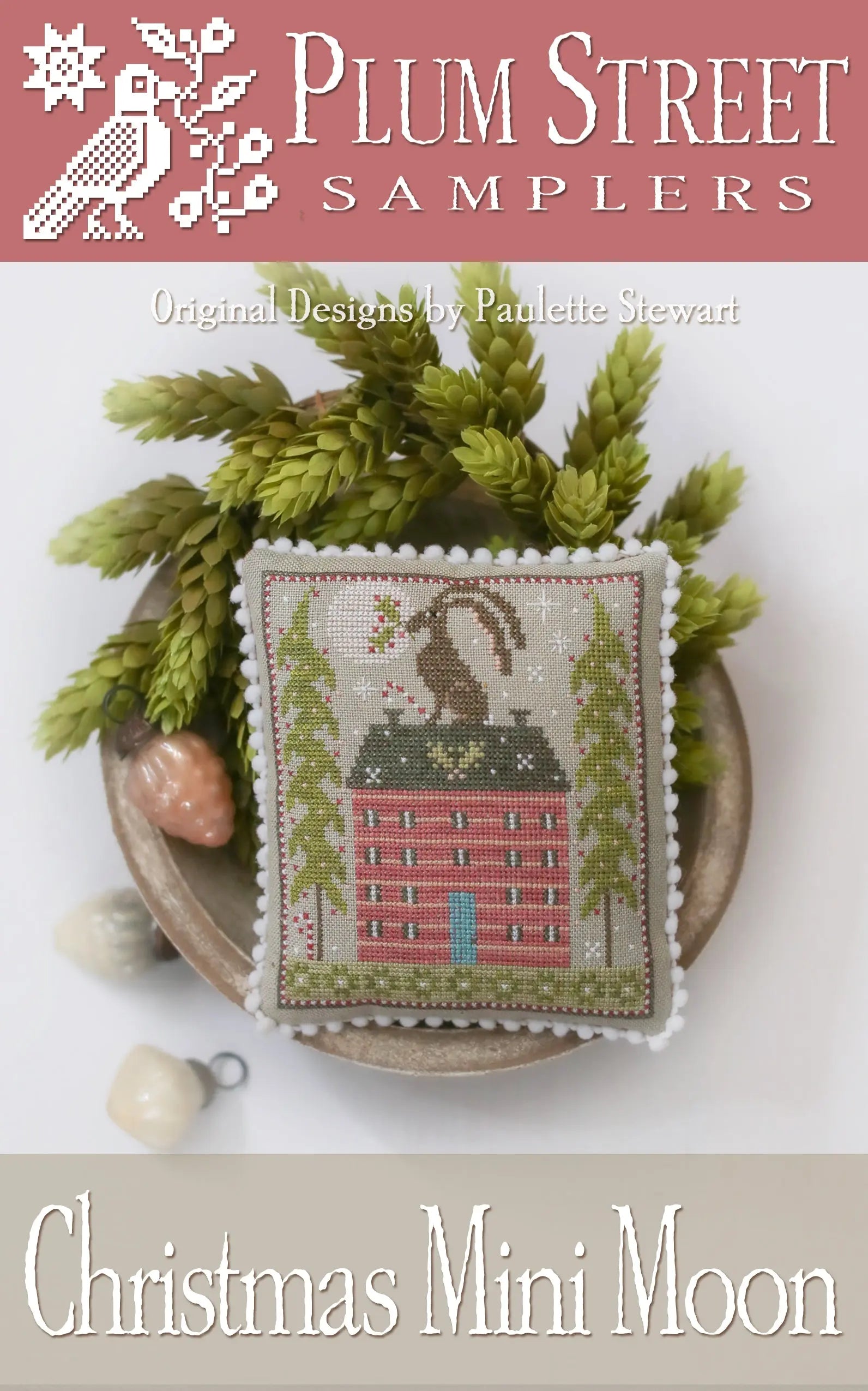 Christmas Mini Moon by Plum Street Samplers Plum Street Samplers