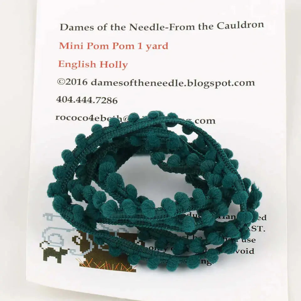English Holly Pom Pom Trim by Dames of the Needle Dames of the Needle