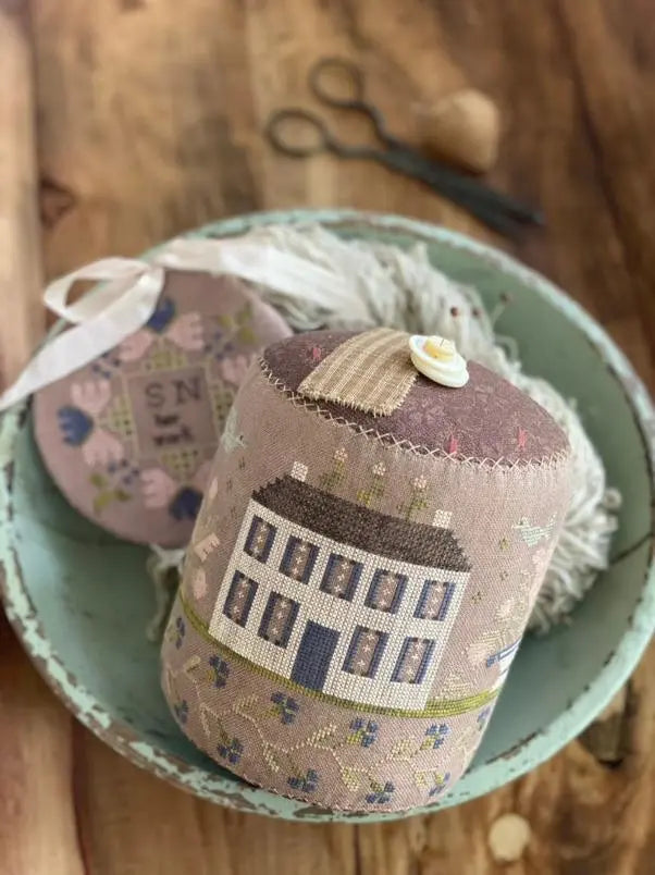 Faded Garden Pinkeep Drum by Stacy Nash (pre-order) Stacy Nash Primitives