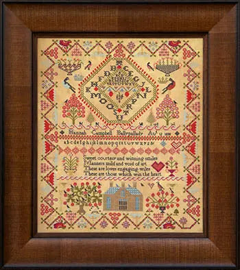 Hannah Campbell 1838 by Hands Across the Sea Samplers Hands Across the Sea