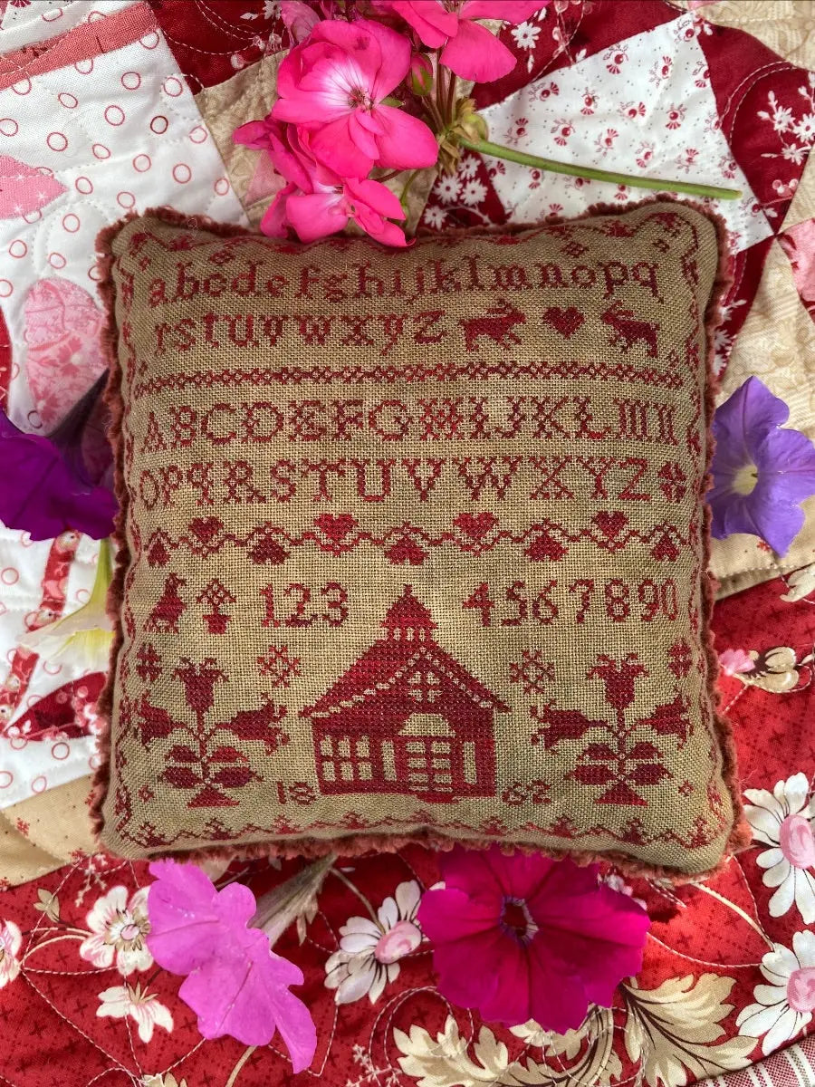Little Red Schoolhouse Pinkeep 1862 by Pansy Patch Quilts Pansy Patch