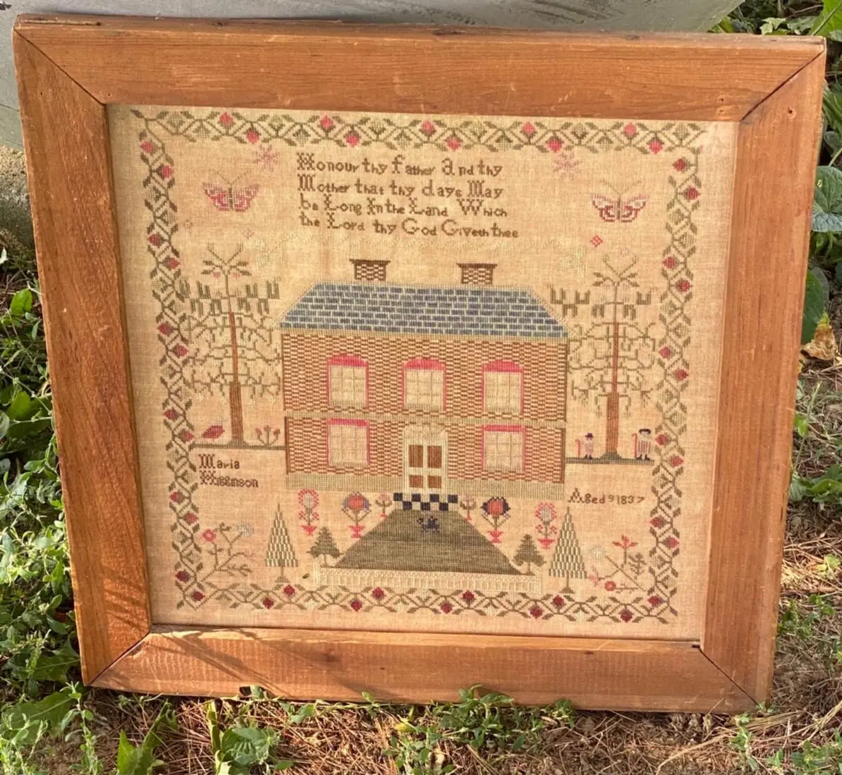 Maria Higginson 1837 Sampler by Stacy Nash Primitives Stacy Nash Primitives