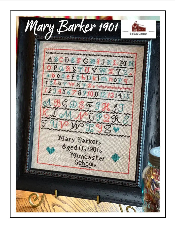 Mary Barker 1901 by Red Barn Samplers Red Barn Samplers