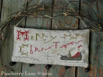 Merry Christmas Hanging Sampler by Pineberry Lane Pineberry Lane