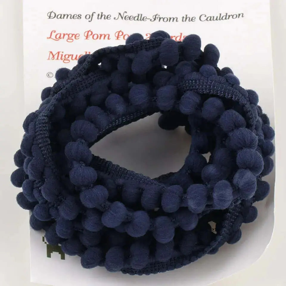 Miguel's Navy Large Pom Pom Trim by Dames of the Needle Dames of the Needle