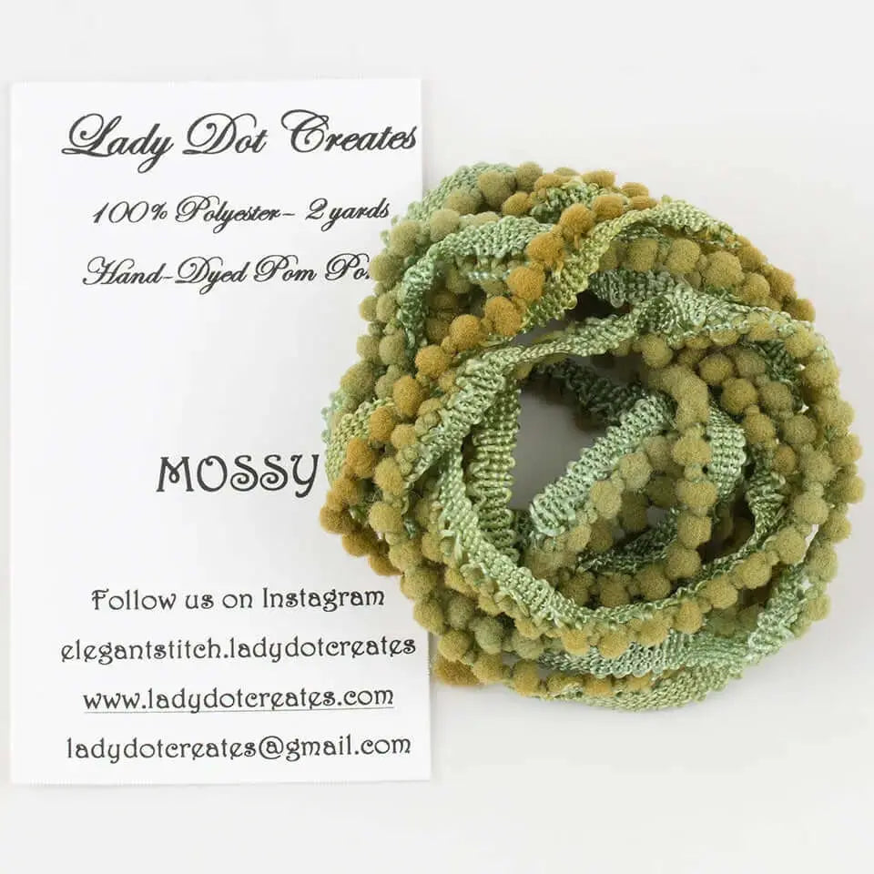 Mossy Pom Pom Trim by Lady Dot Creates Lady Dot Creates