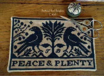 Peace & Plenty Scissor Mat by Scattered Seed Samplers Scattered Seed Samplers