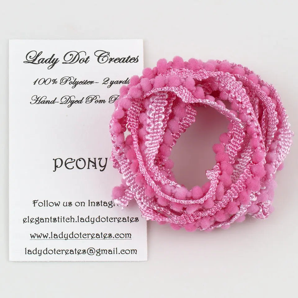 Peony Pom Pom Trim by Lady Dot Creates Lady Dot Creates