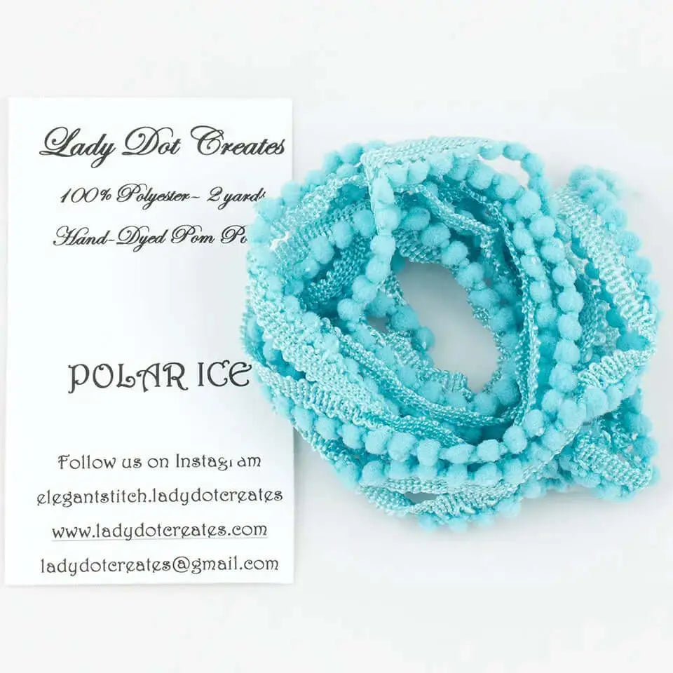 Polar Ice Pom Pom Trim by Lady Dot Creates Lady Dot Creates