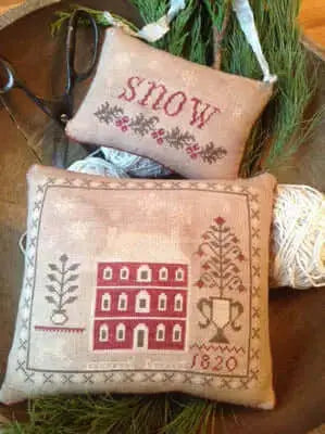 Snowed In Pinkeep & Ornament by Stacy Nash Primitives Stacy Nash Primitives