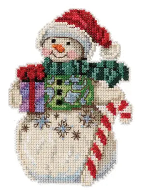 Snowman with Candy Cane (20-2116) by Mill Hill Mill Hill