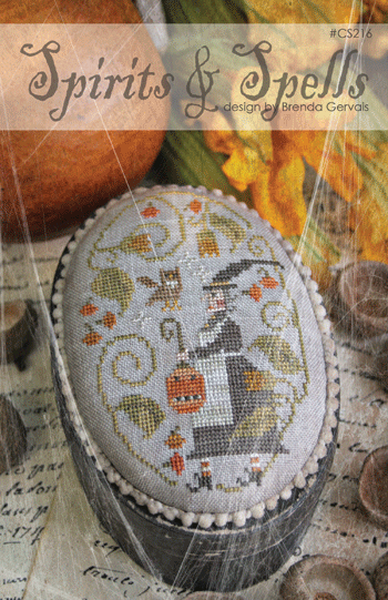 The Witch in the Cauldron Cross Stitch Pattern, code NK-217
