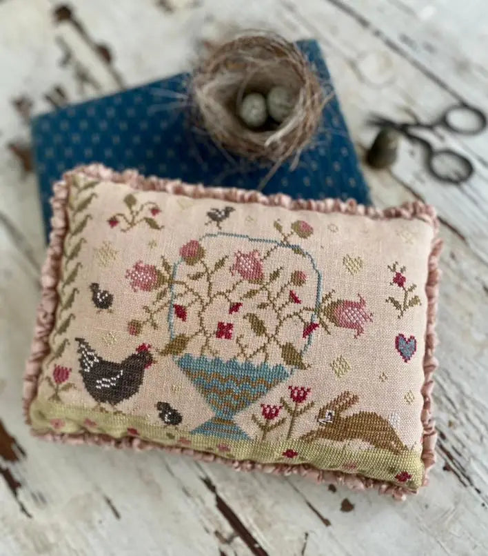 Spring Basket Pinkeep by Stacy Nash (pre-order) Stacy Nash Primitives