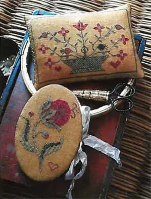 Summer Pomegranate Needle Book & Pinkeep by Stacy Nash Primitives Stacy Nash Primitives
