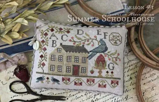 Summer Schoolhouse Set of Four by With Thy Needle & Thread With Thy Needle & Thread