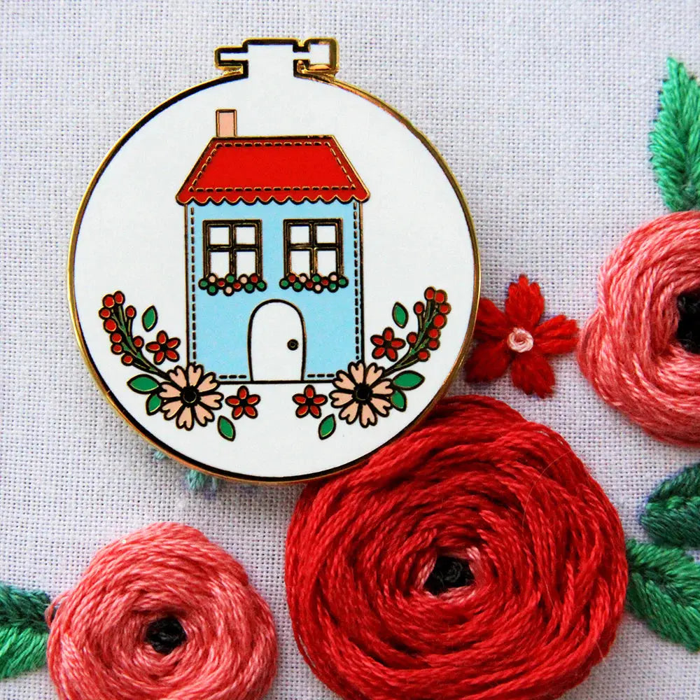 Sweet Home Embroidery Needle Minder by Flamingo Toes Flamingo Toes