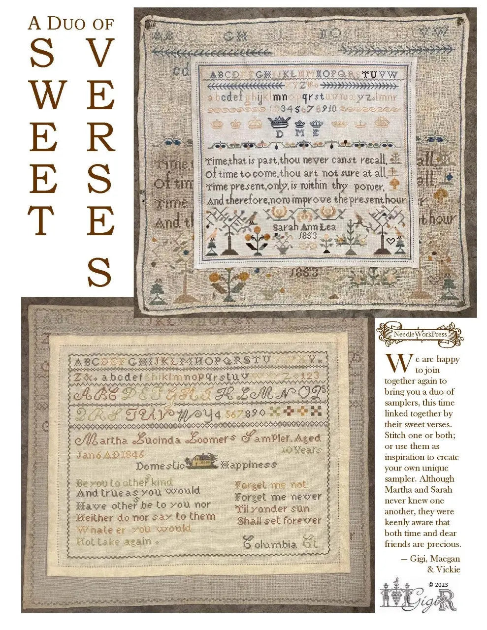 Sweet Verses by Needlework Press (pre-order) Needlework Press