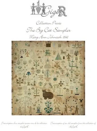 Gigi R Spinner The Big Cat Sampler by Gigi R - Colorado Cross Stitcher