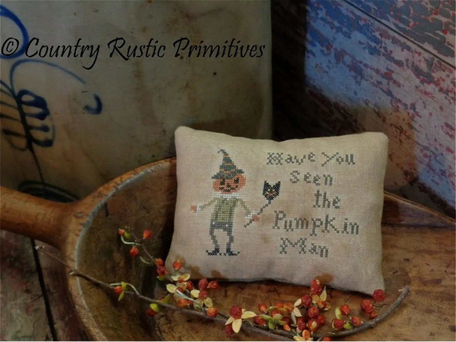 The Pumpkin Man Pillow Tuck by Country Rustic Primitives Country Rustic Primitives