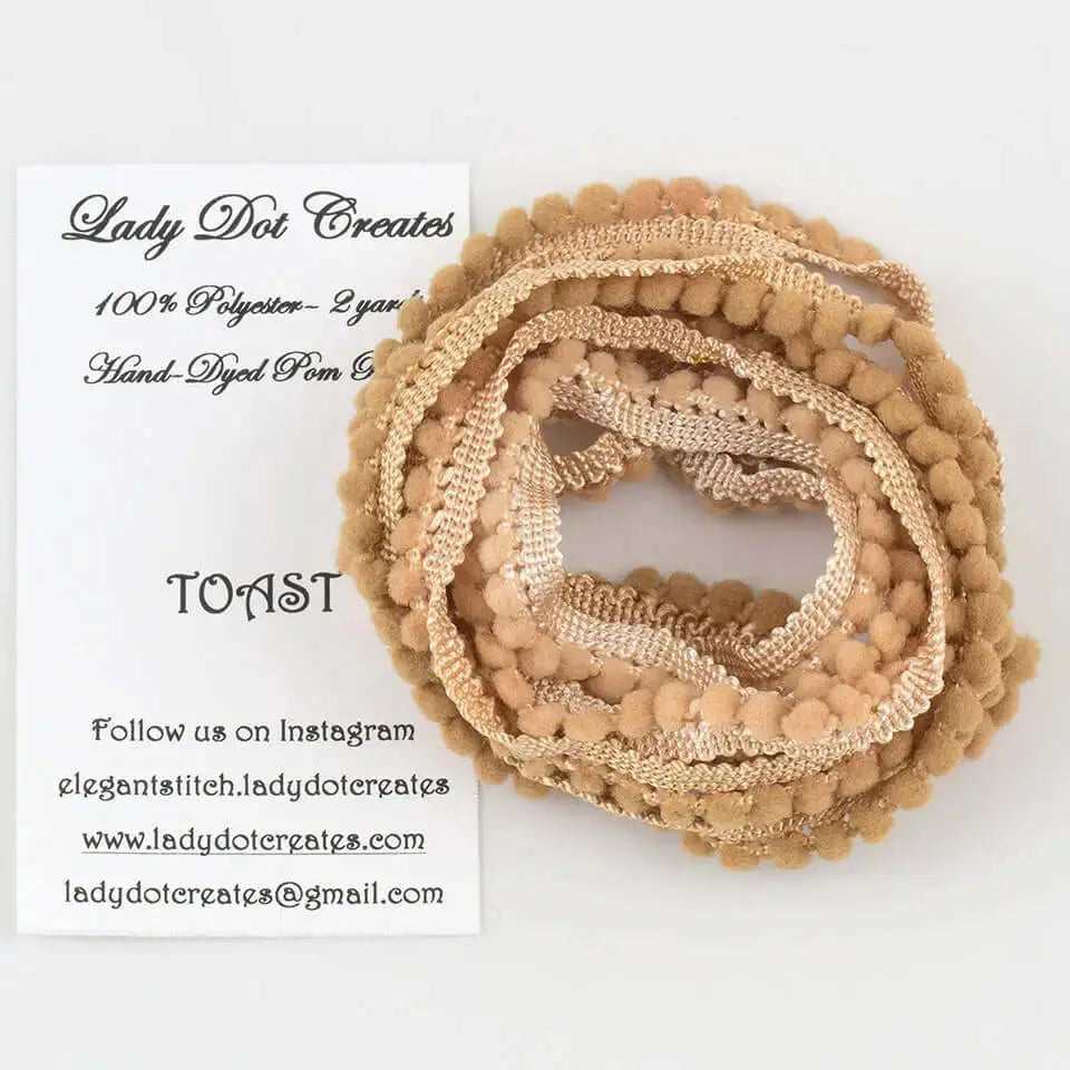 Toast Pom Pom Trim by Lady Dot Creates Lady Dot Creates