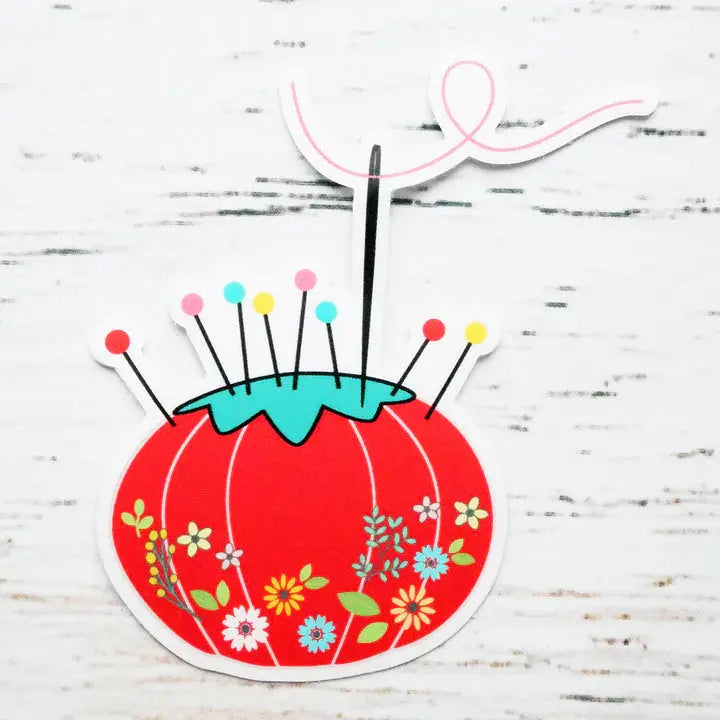 Tomato Pincushion Sticker from Flamingo Toes Flamingo Toes