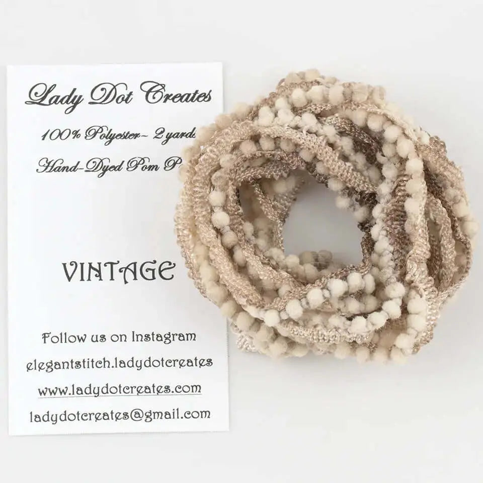 Vintage Pom Pom Trim by Lady Dot Creates Lady Dot Creates