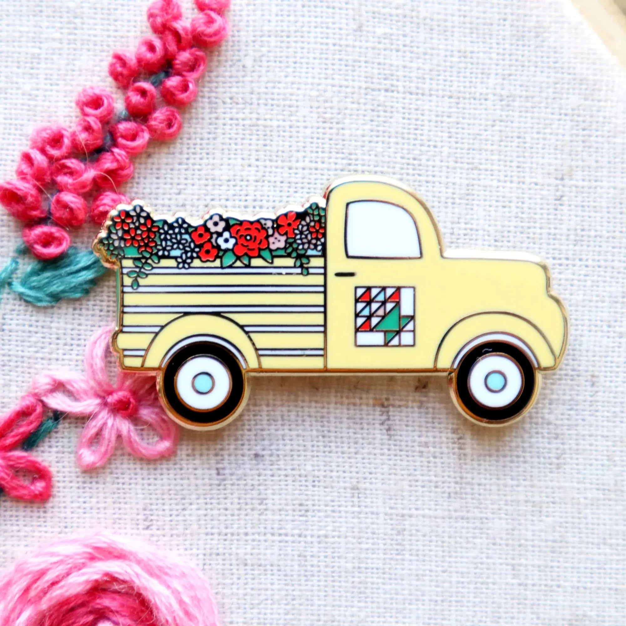 Vintage Spring Truck Needle Minder by Flamingo Toes Flamingo Toes