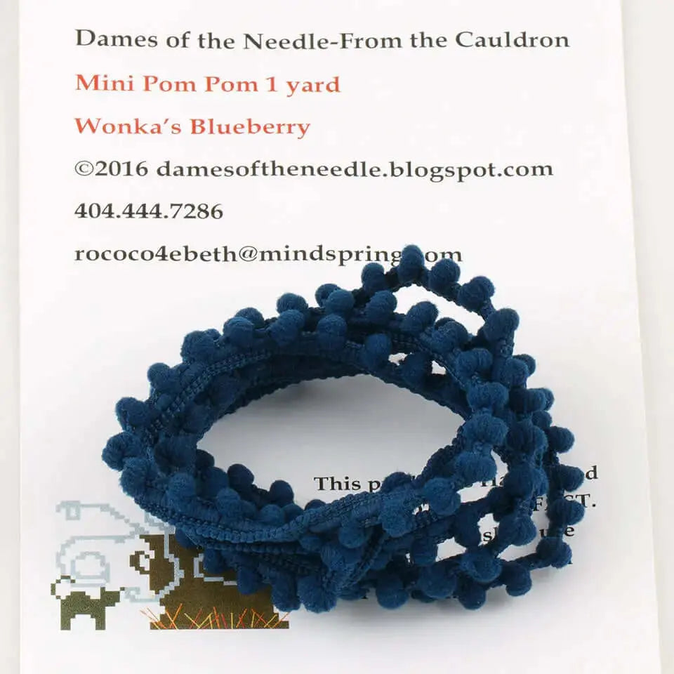 Wonka's Blueberry Pom Pom Trim by Dames of the Needle Dames of the Needle
