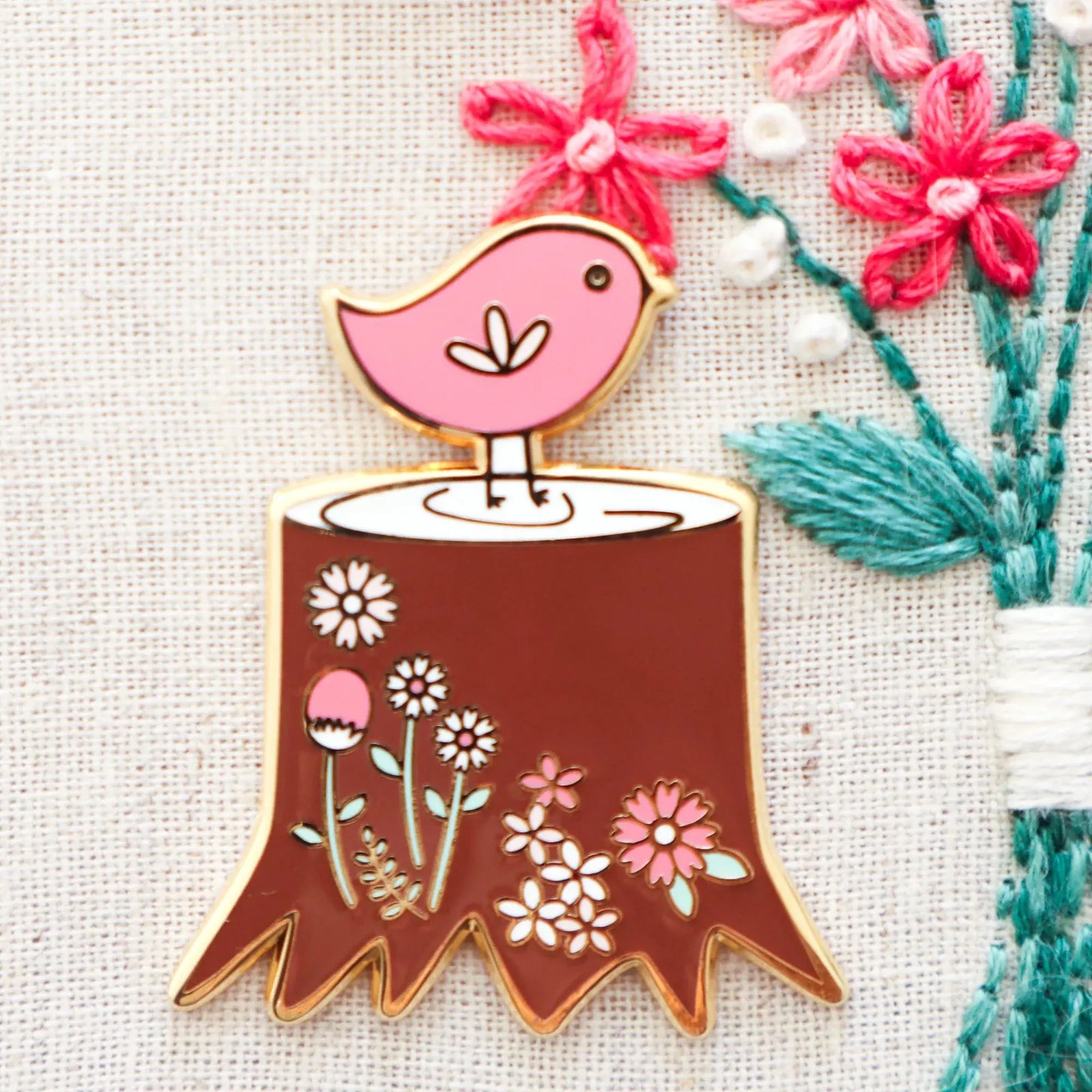 Woodland Birdie Needle Minder by Flamingo Toes Flamingo Toes